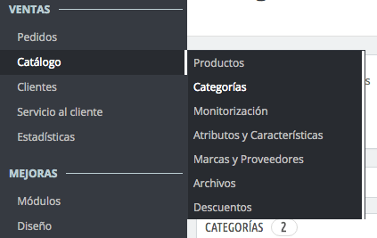 Manual de prestashop 1.7 – categorías en Prestashop 1.7
